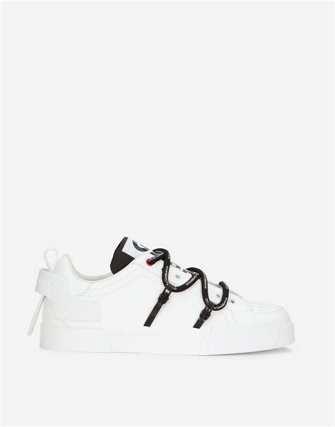 portofino sneakers in calfskin and patent leather